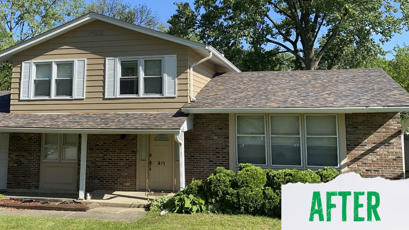 Owen's Corning Roof Shingles on a Single Family Home in Boilingbrook Illinois